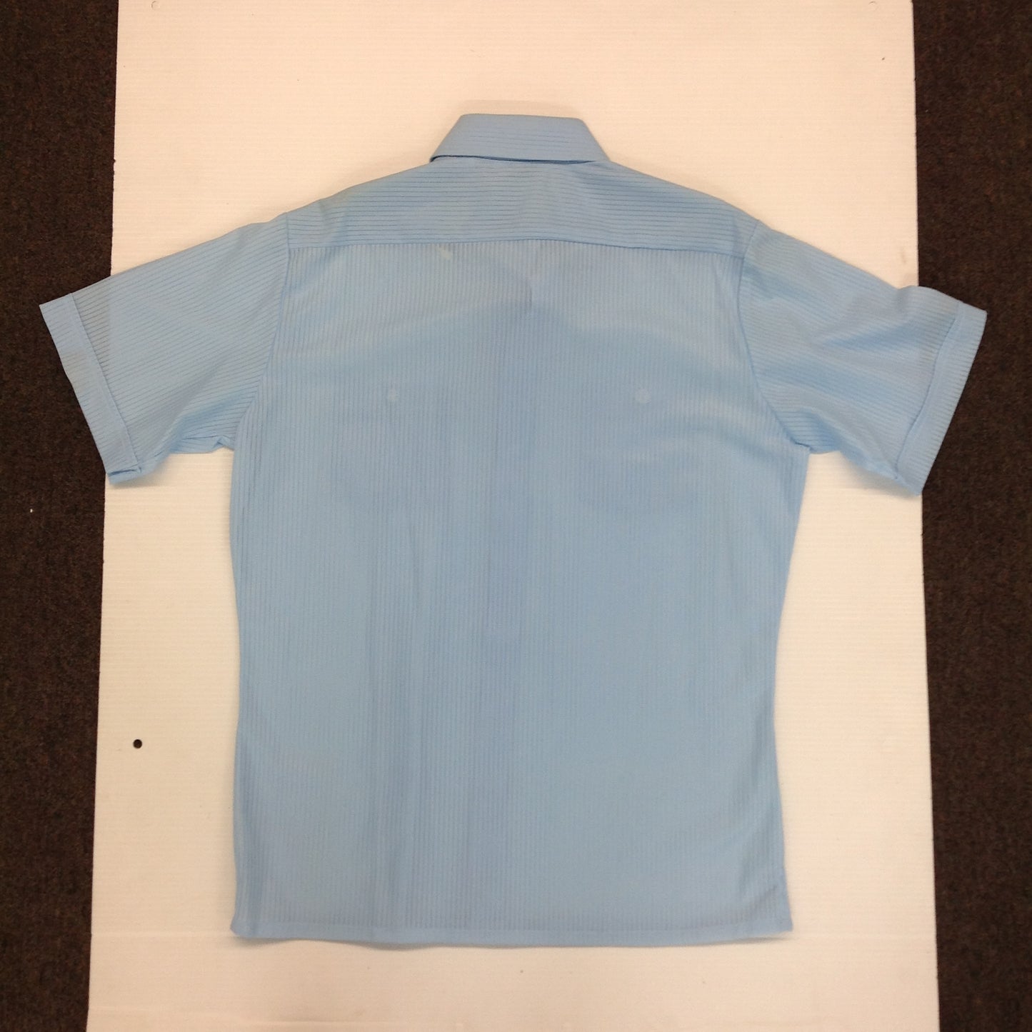 Vintage 1980's Lounge Shirt Baby Blue Idletime Short Sleeve Dress Shirt Medium New With Tags