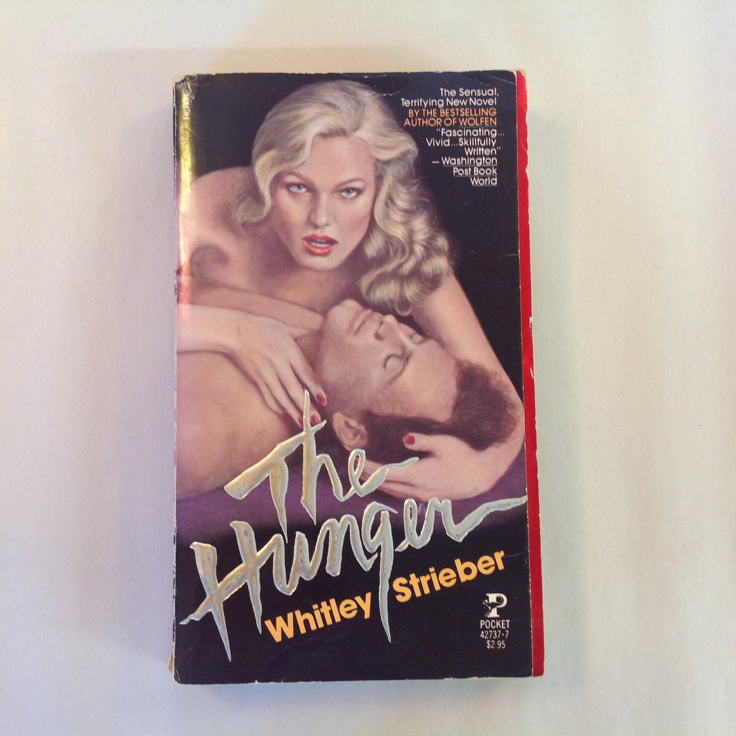 Vintage 1982 Mass Market Paperback The Hunger Whitley Strieber Pocket First Edition