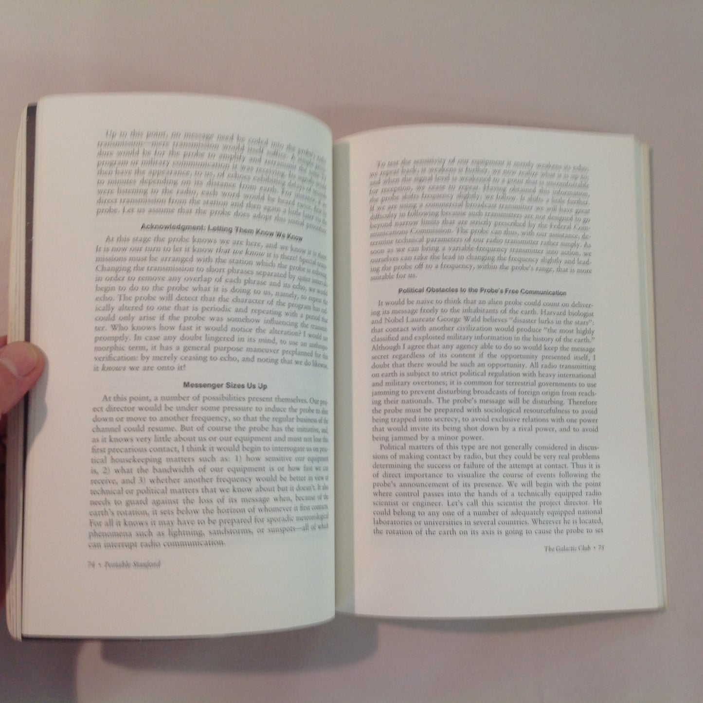 Vintage 1974 Trade Paperback The Portable Stanford: The Galactic Club: Intelligent Life in Outer Space Ronald Bracewell Illustrated First Edition