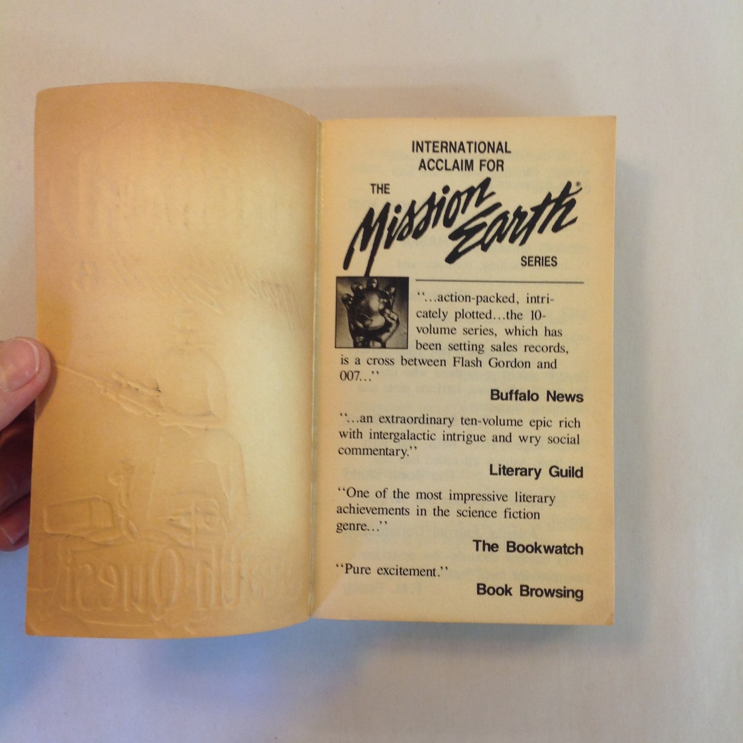 Vintage 1987 Mass Market Paperback Mission Earth 6: Death Quest L. Ron Hubbard First Edition