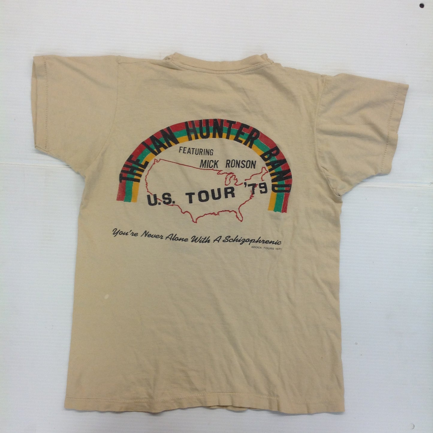 Vintage 1979 The Ian Hunter Band Featuring Mick Ronson Just Another Night U.S. Tour '79 T-Shirt