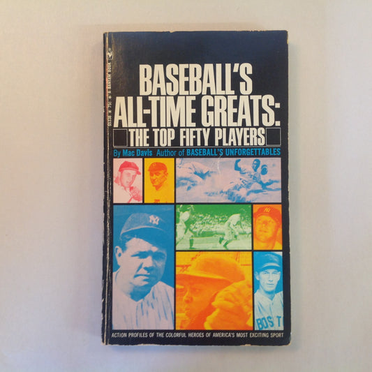 Vintage 1971 Mass Market Paperback Baseball's All-Time Greats: The Top 50 Players Mac Davis