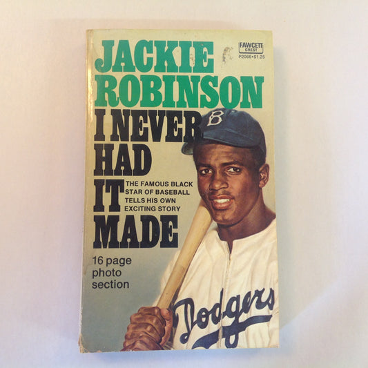 Vintage 1974 Mass Market Paperback I Never Had It Made Jackie Robinson