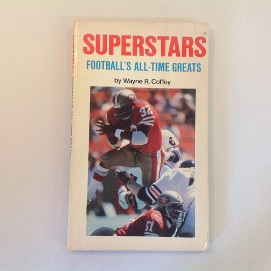 Vintage 1980 Mass Market Paperback SUPERSTARS: Football's All-Time Greats Wayne R. Coffey
