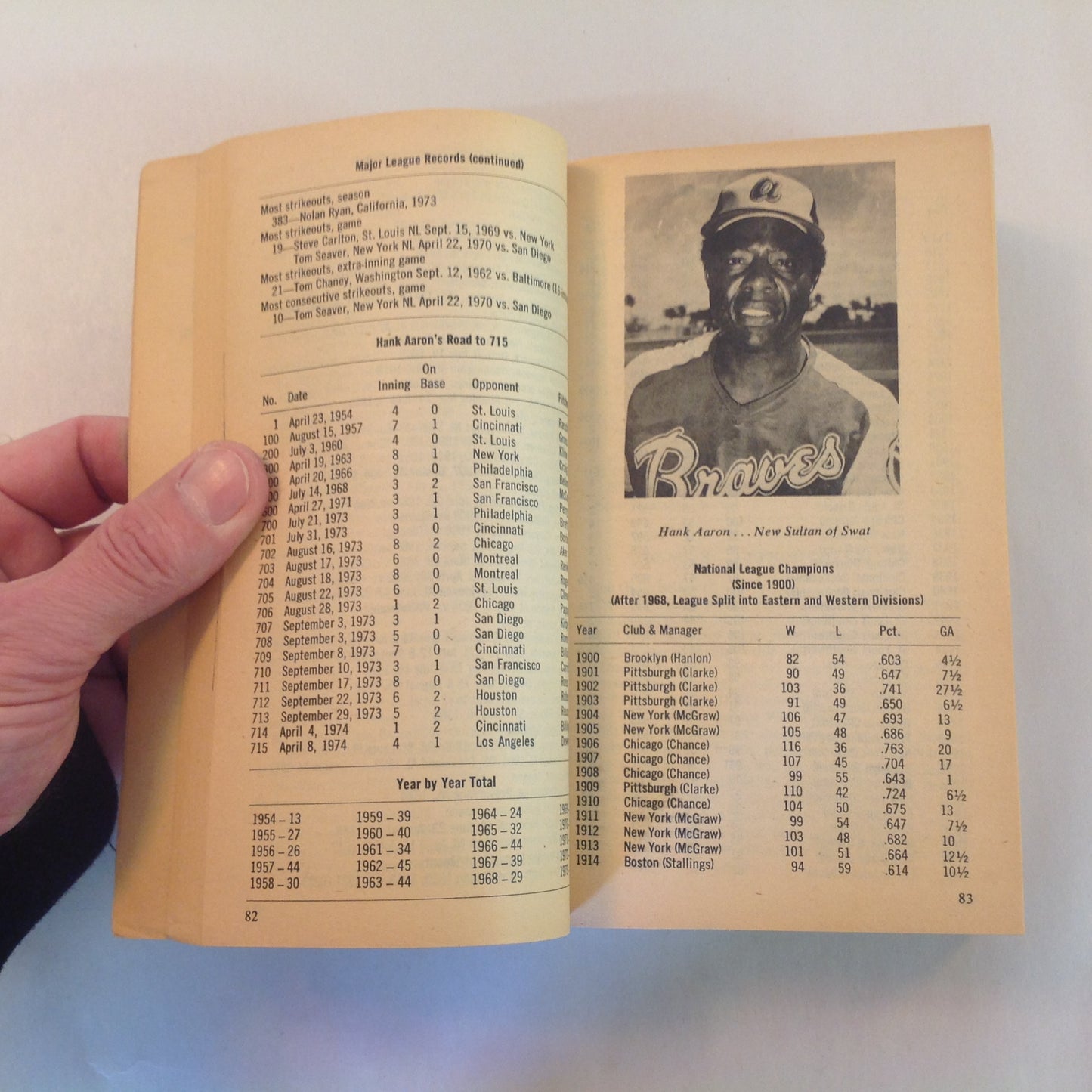 Vintage 1974 Mass Market Paperback The Official Associated Press Sports Almanac 1974