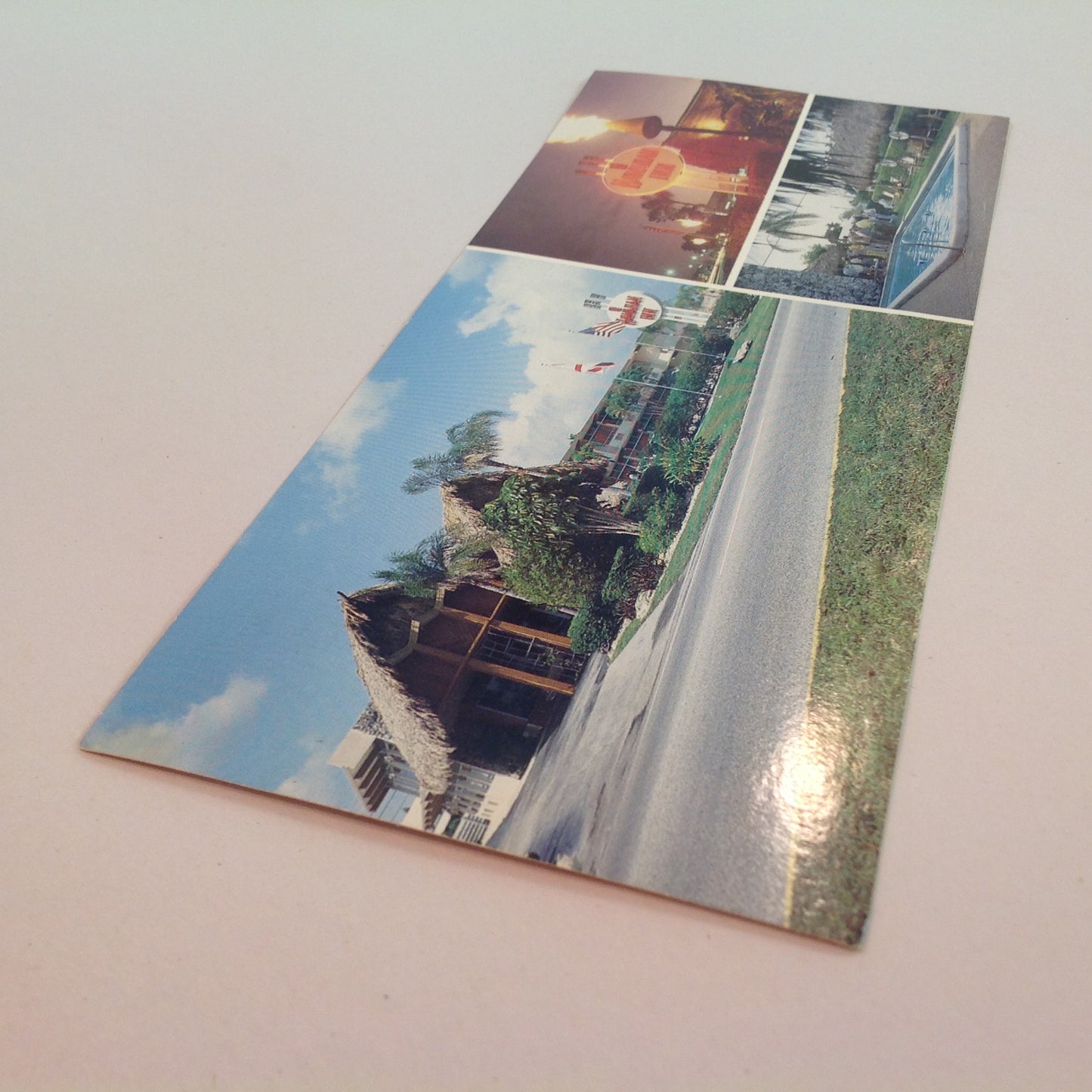 Vintage Souvenir Color Elongated Postcard Hawaiian Inn Boca Raton Florida