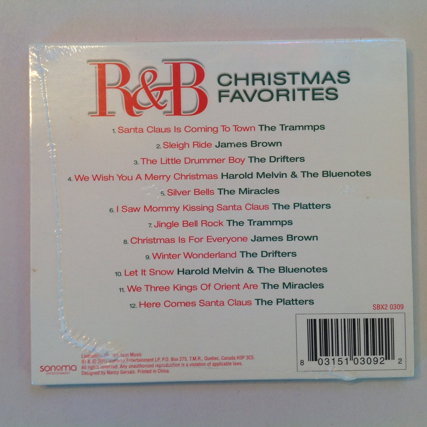Sonoma Entertainment - R&B Christmas Favorites (SEALED) *Single #59