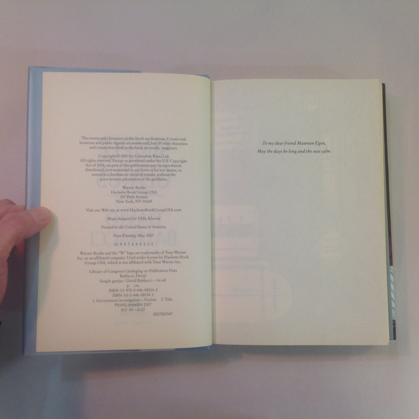 2007 HCDJ Simple Genius David Baldacci First Printing