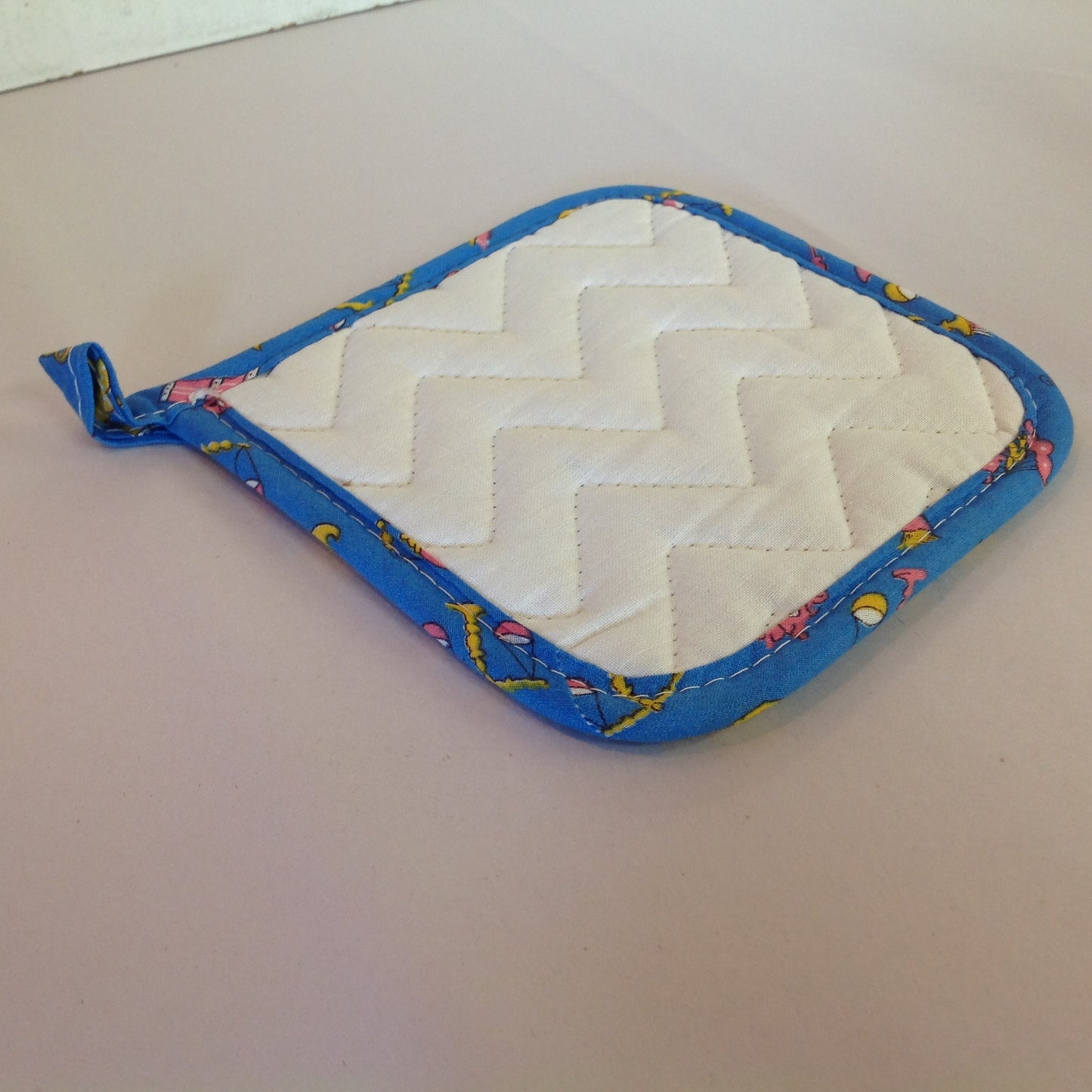 Vintage The Dodge Boys Pot Holder Hot Pad Van Dyke Dodge NOS Unused Blue Detroit MI
