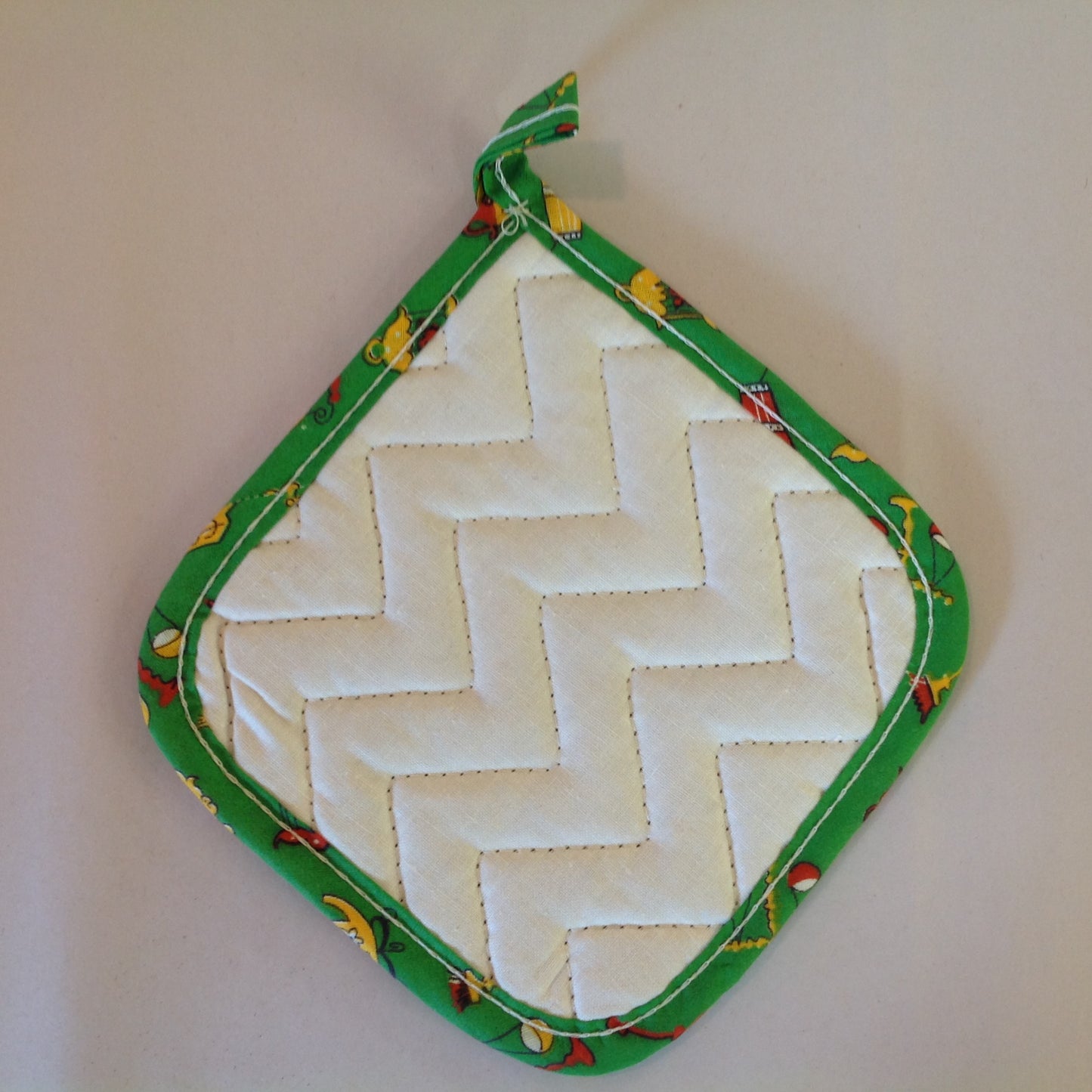 Vtg The Dodge Boys Pot Holder Hot Pad Van Dyke Dodge NOS Unused Green Detroit MI
