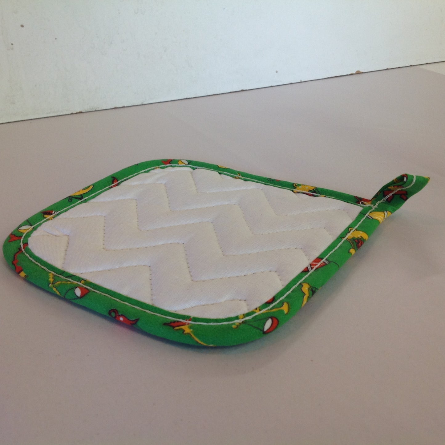 Vtg The Dodge Boys Pot Holder Hot Pad Van Dyke Dodge NOS Unused Green Detroit MI