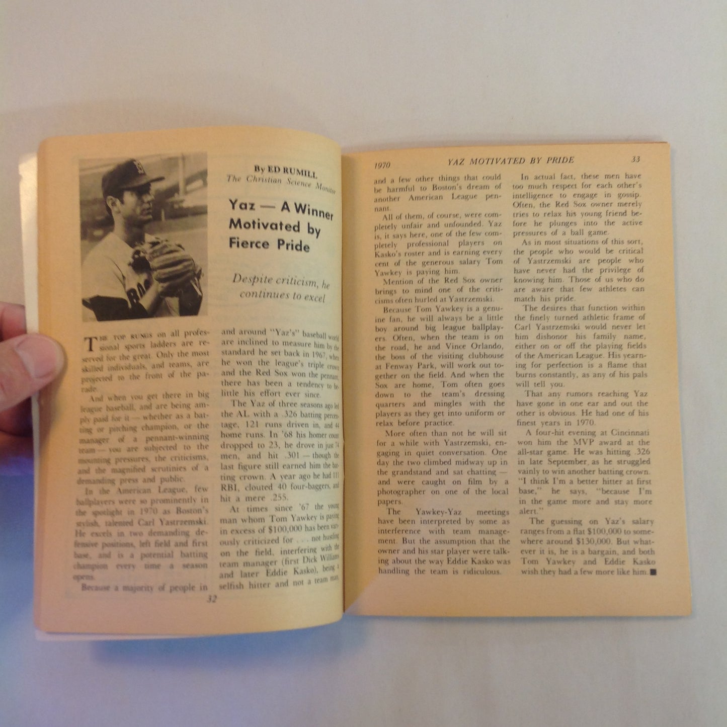 Vintage December 1970 Baseball Digest Magazine Billy Williams: Baseball Digest's Player of the Year