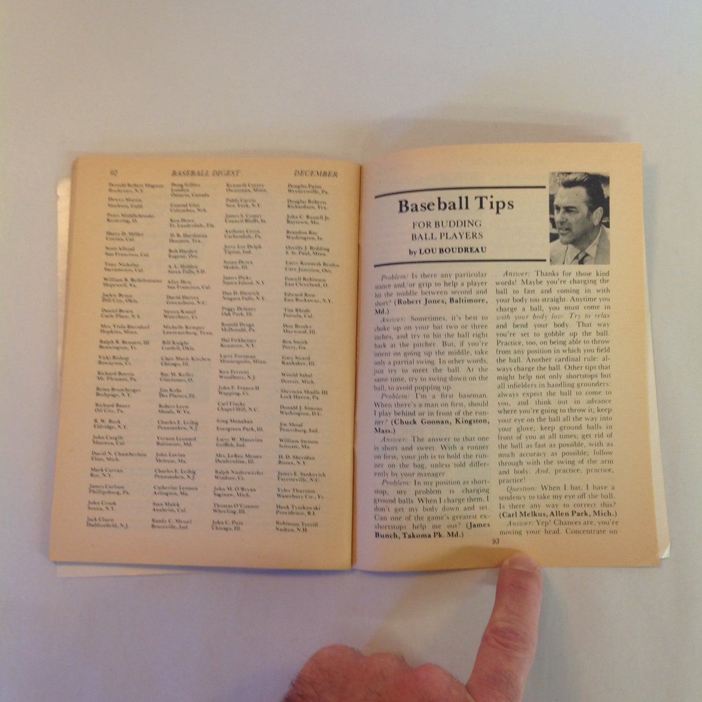 Vintage December 1970 Baseball Digest Magazine Billy Williams: Baseball Digest's Player of the Year