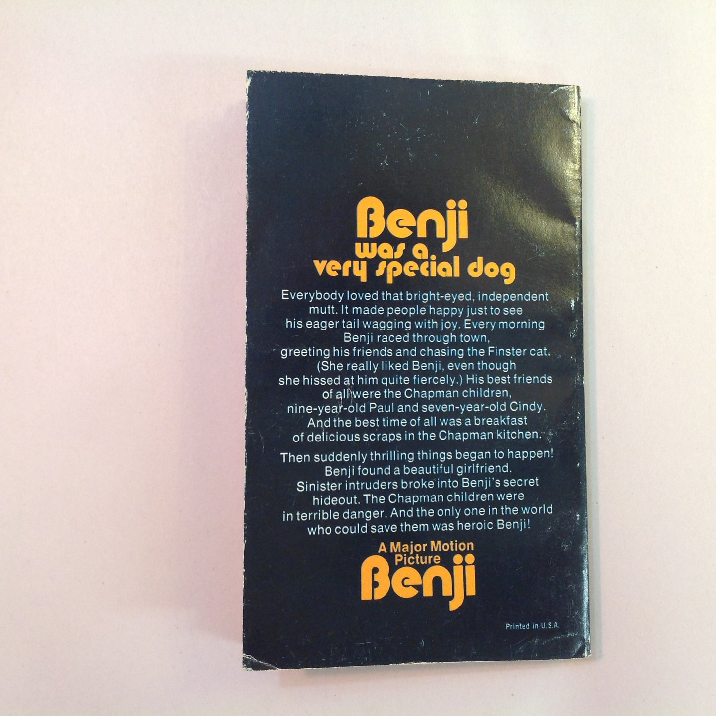 Vintage 1975 Mass Market Paperback Benji Motion Picture Novelization Allison Thomas Joe Camp