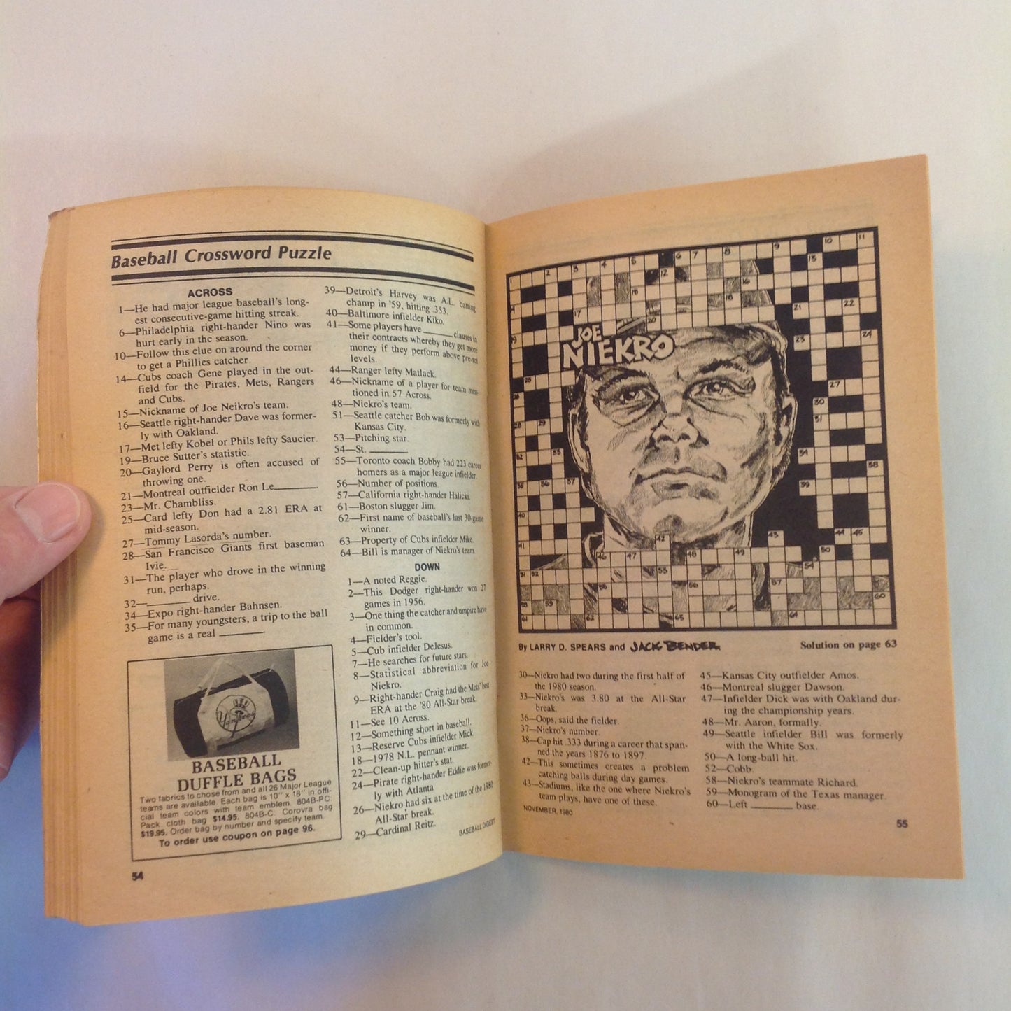 Vintage Nov 1980 Baseball Digest Magazine Joe Charboneau: A New Star Twinkles in Cleveland