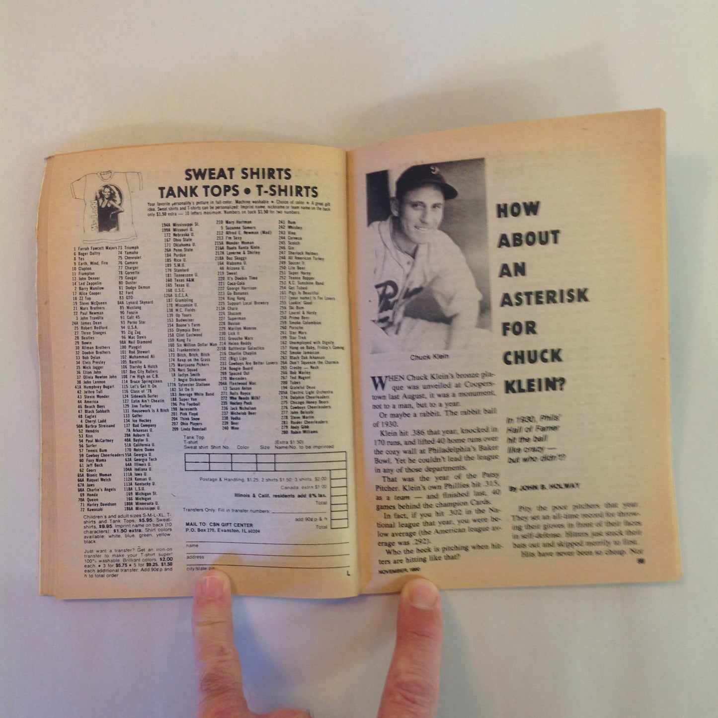 Vintage Nov 1980 Baseball Digest Magazine Joe Charboneau: A New Star Twinkles in Cleveland