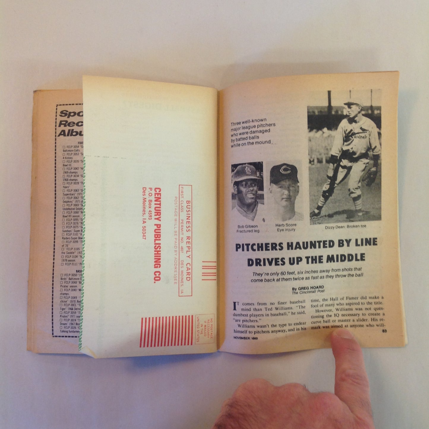 Vintage Nov 1980 Baseball Digest Magazine Joe Charboneau: A New Star Twinkles in Cleveland