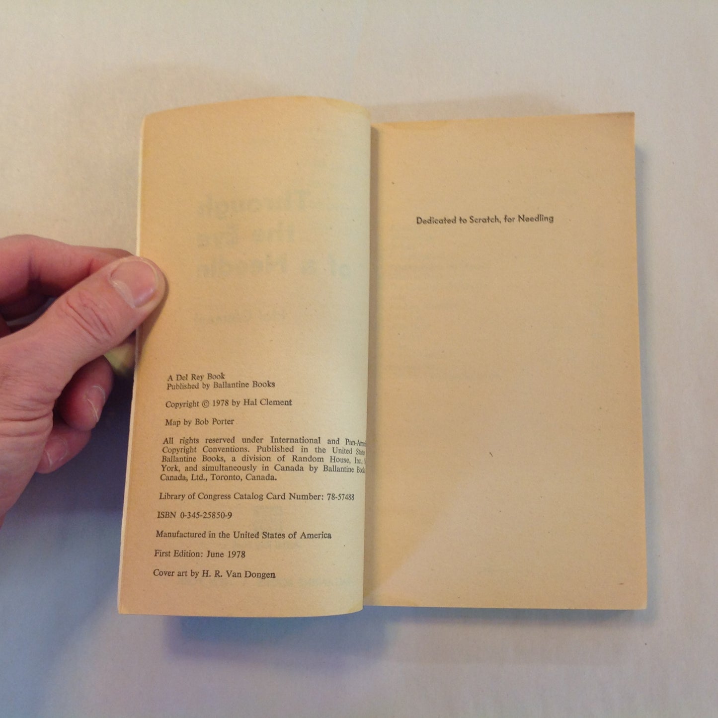 Vintage 1978 Mass Market Paperback Through the Eye of a Needle Hal Clement