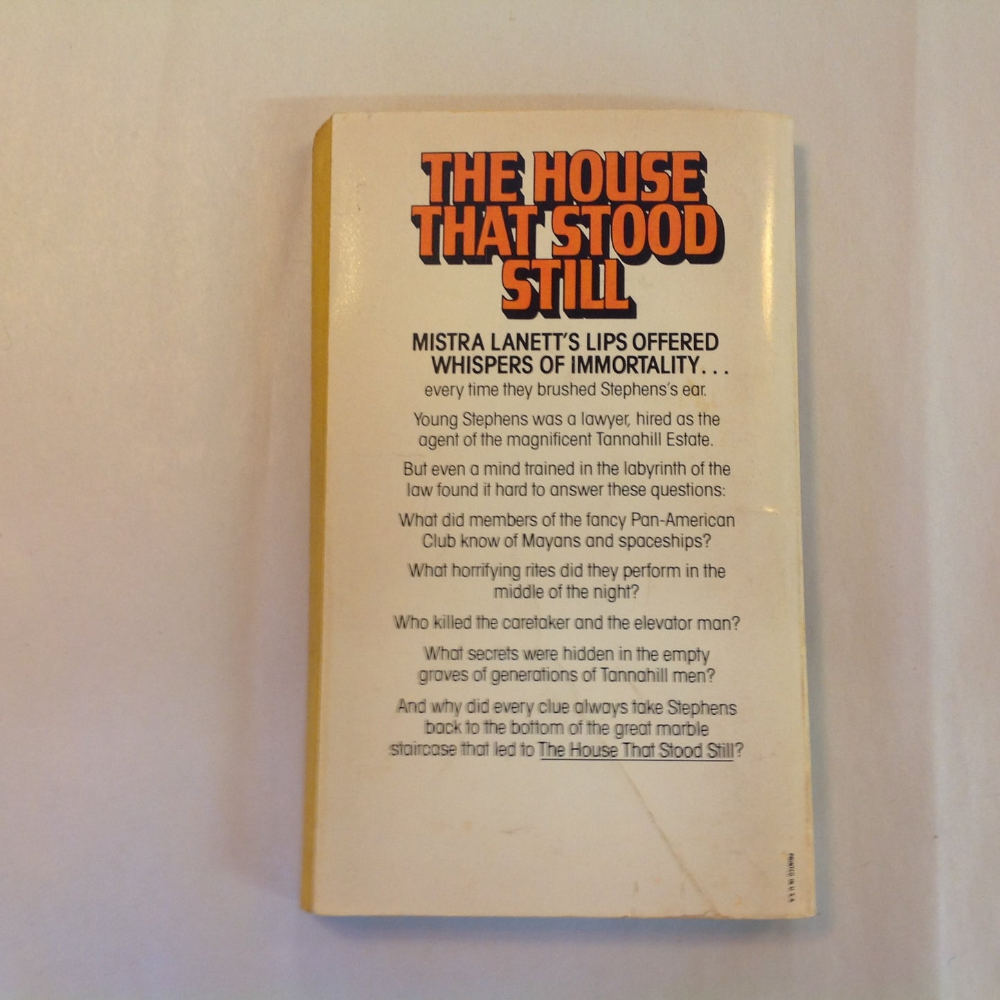 Vintage 1980 Mass Market Paperback The House That Stood Still A. E. van Vogt First Printing