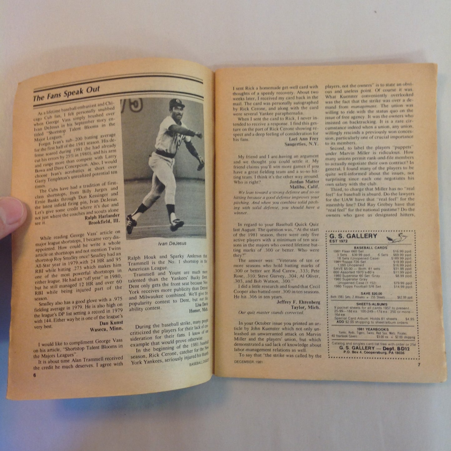 Vintage Dec 1981 Baseball Digest Magazine Tim Raines: Rookie Base-Stealing Phenom