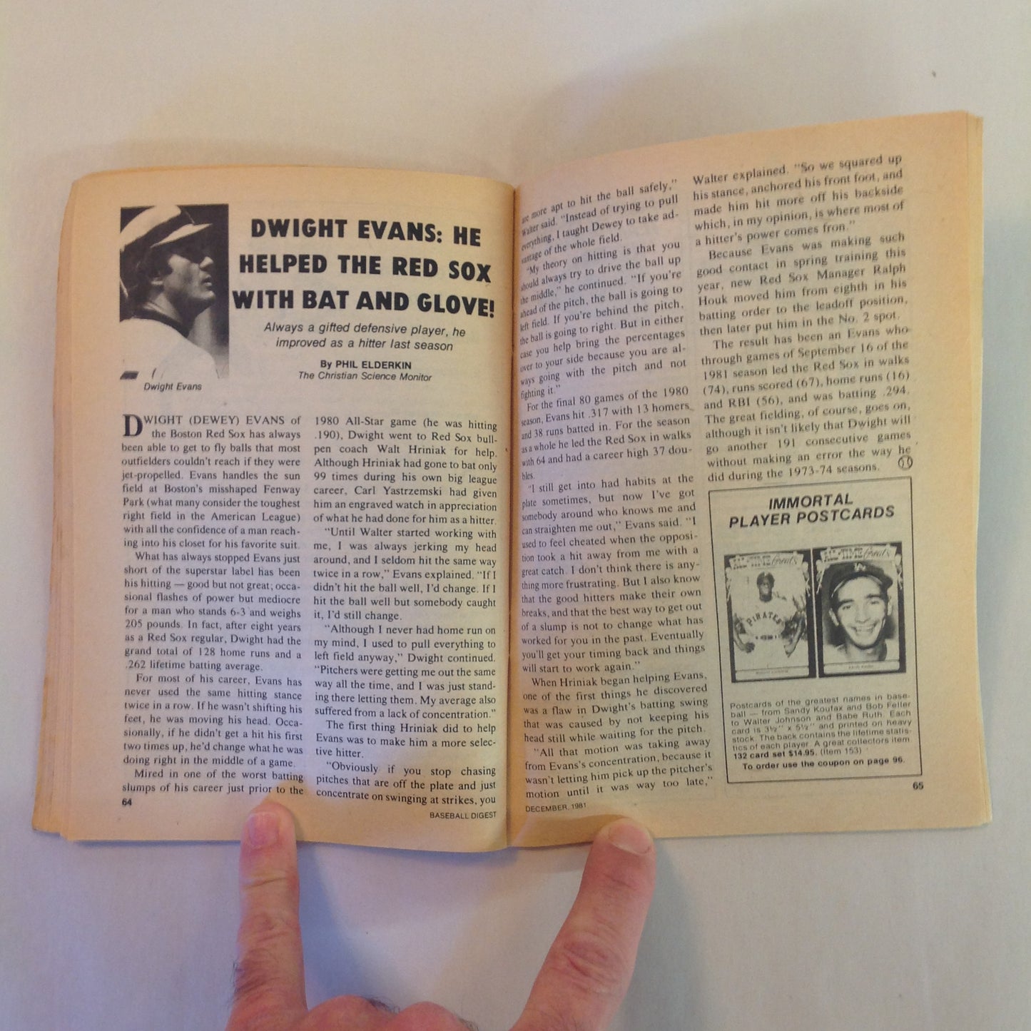 Vintage Dec 1981 Baseball Digest Magazine Tim Raines: Rookie Base-Stealing Phenom