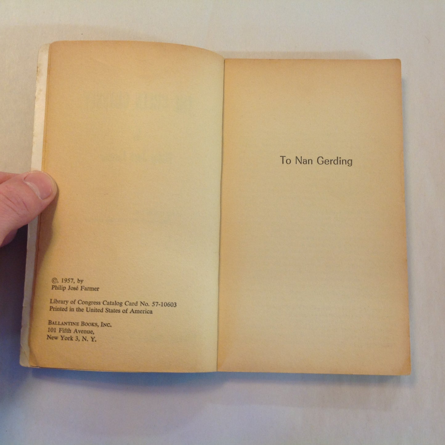 Vintage 1957 Mass Market Paperback The Green Odyssey Philip Jose Farmer First Ballantine