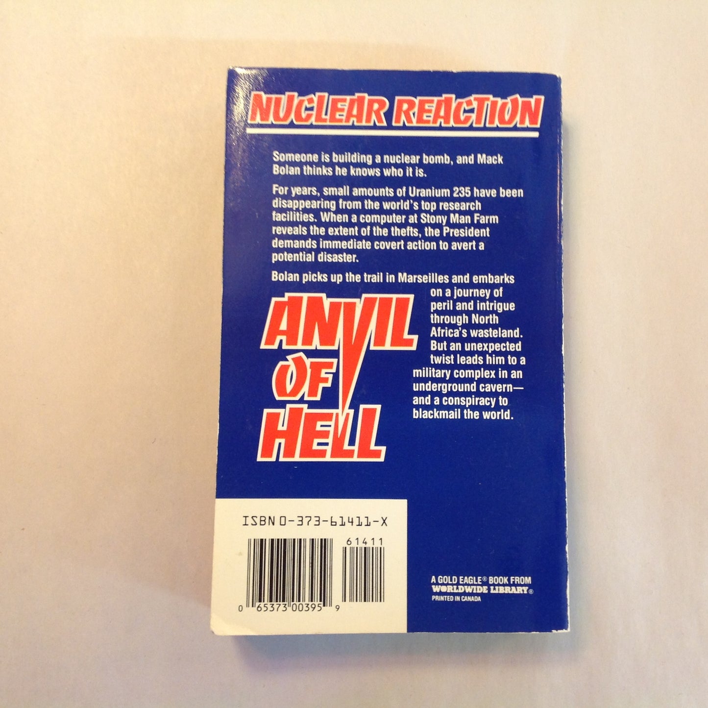 Vintage 1988 Mass Market Paperback Don Pendleton's Mack Bolan: Anvil of Hell