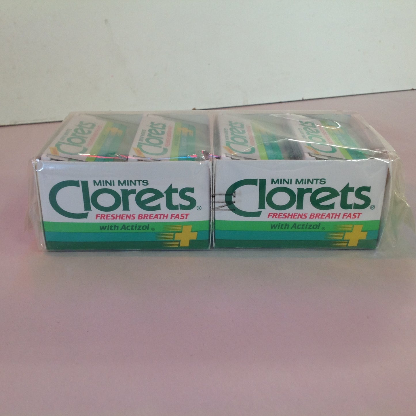 Vintage 1990 NOS Clorets with Actizol Mini Mints Pack of 12 Boxes Unopened