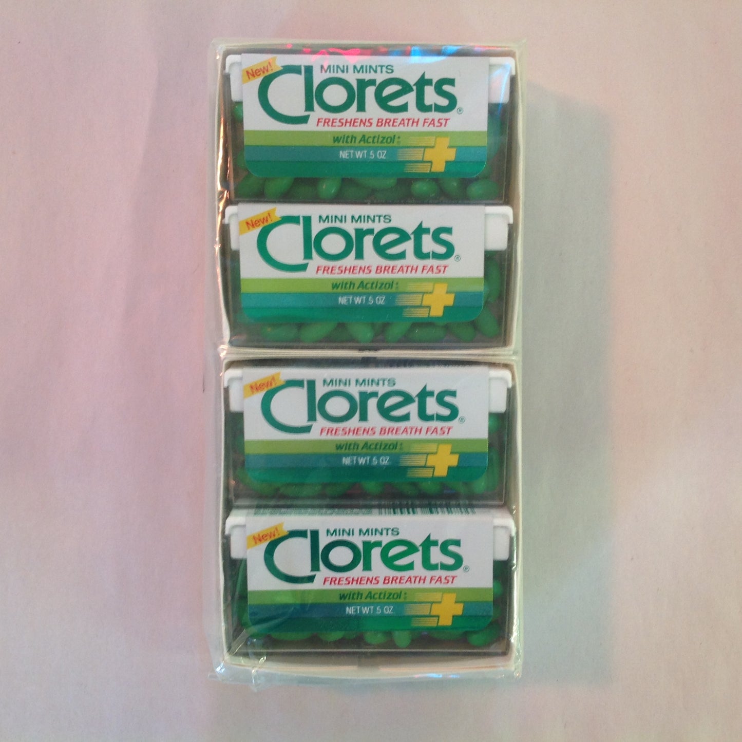 Vintage 1990 NOS Clorets with Actizol Mini Mints Pack of 12 Boxes Unopened
