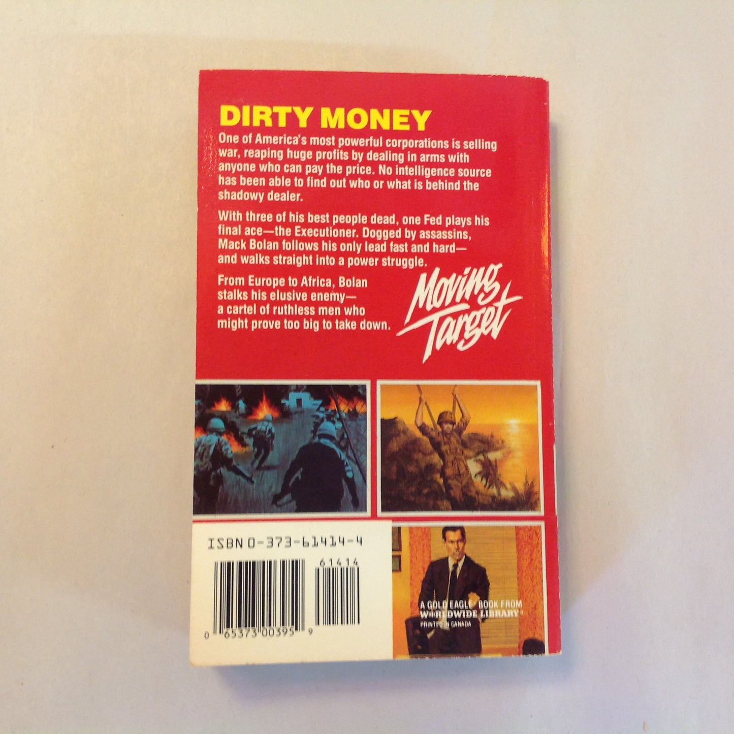 Vintage 1989 Mass Market Paperback Don Pendleton's Mack Bolan: Moving Target