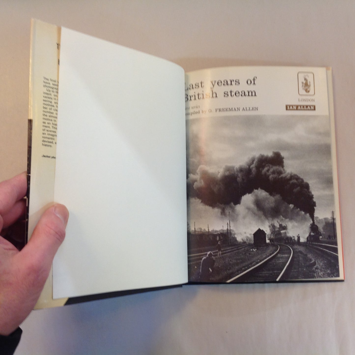 Vintage 1976 Pictorial Hardcover The Last Years of British Steam Ian Allan