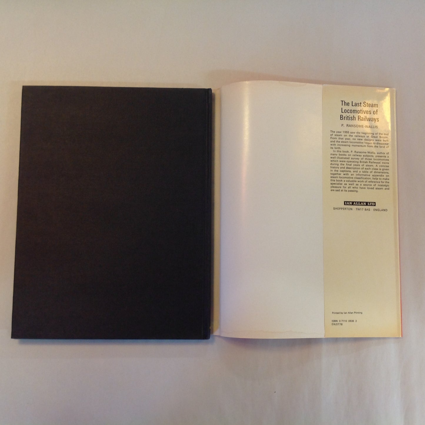 Vintage 1976 Pictorial Hardcover The Last Years of British Steam Ian Allan