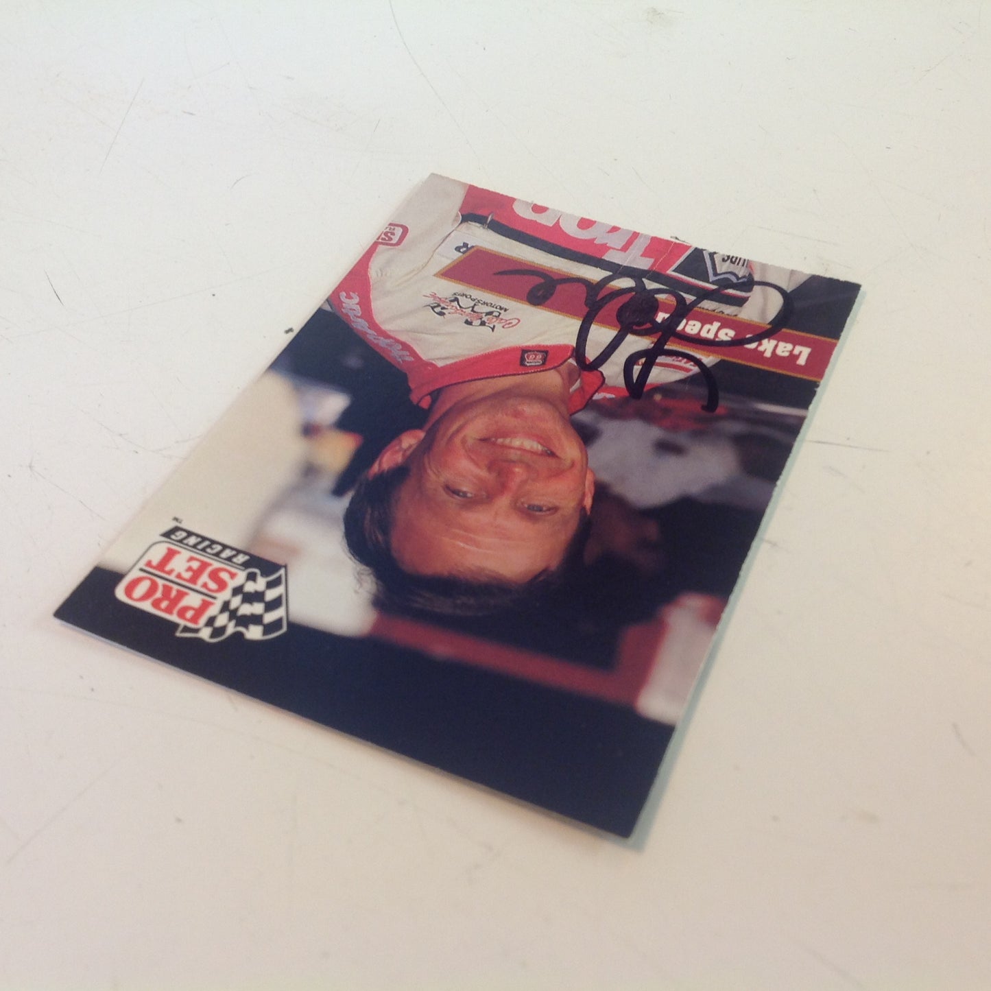 Vintage 1991 Pro Set Racing Signed Trading Card Lake Speed NASCAR Autographed