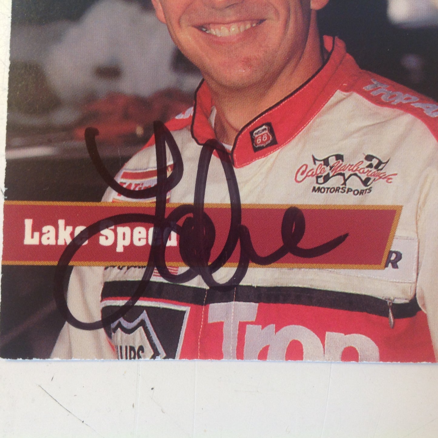 Vintage 1991 Pro Set Racing Signed Trading Card Lake Speed NASCAR Autographed