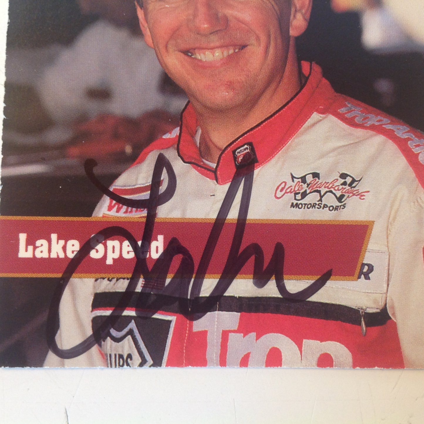 Vintage 1991 Pro Set Racing Signed Trading Card Lake Speed NASCAR Autographed