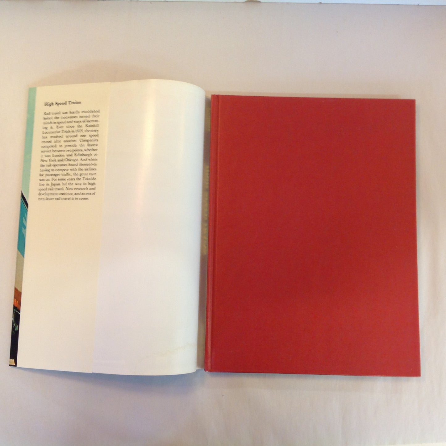 Vintage 1978 Pictorial Hardcover High Speed Trains Jane Collins