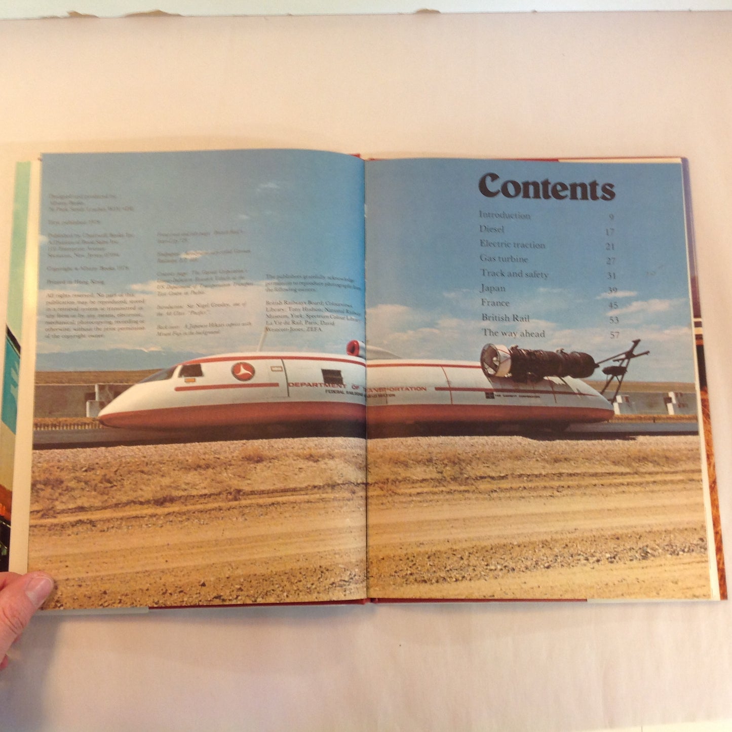 Vintage 1978 Pictorial Hardcover High Speed Trains Jane Collins