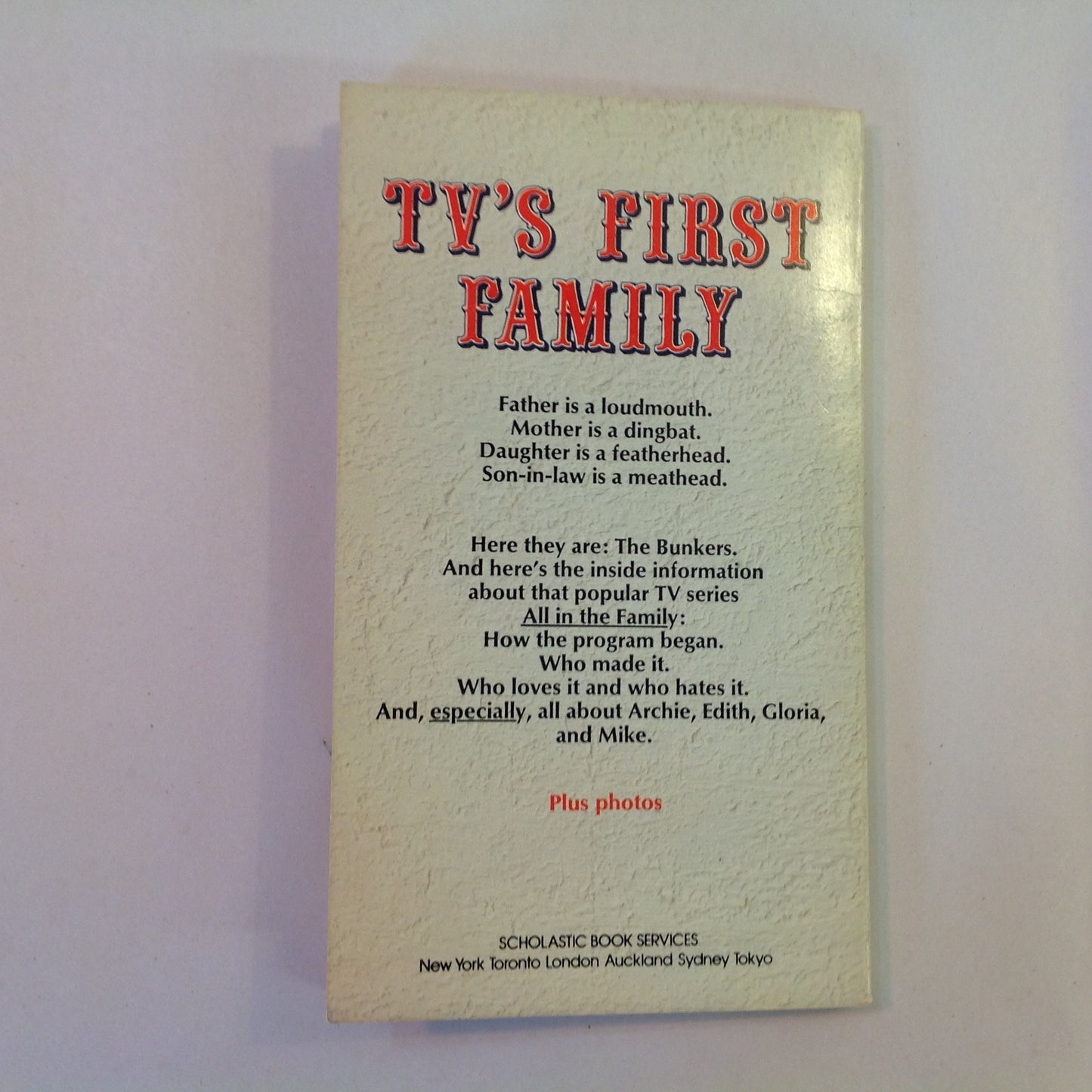 Vintage 1973 Mass Market Paperback TV's First Family Louis Solomon