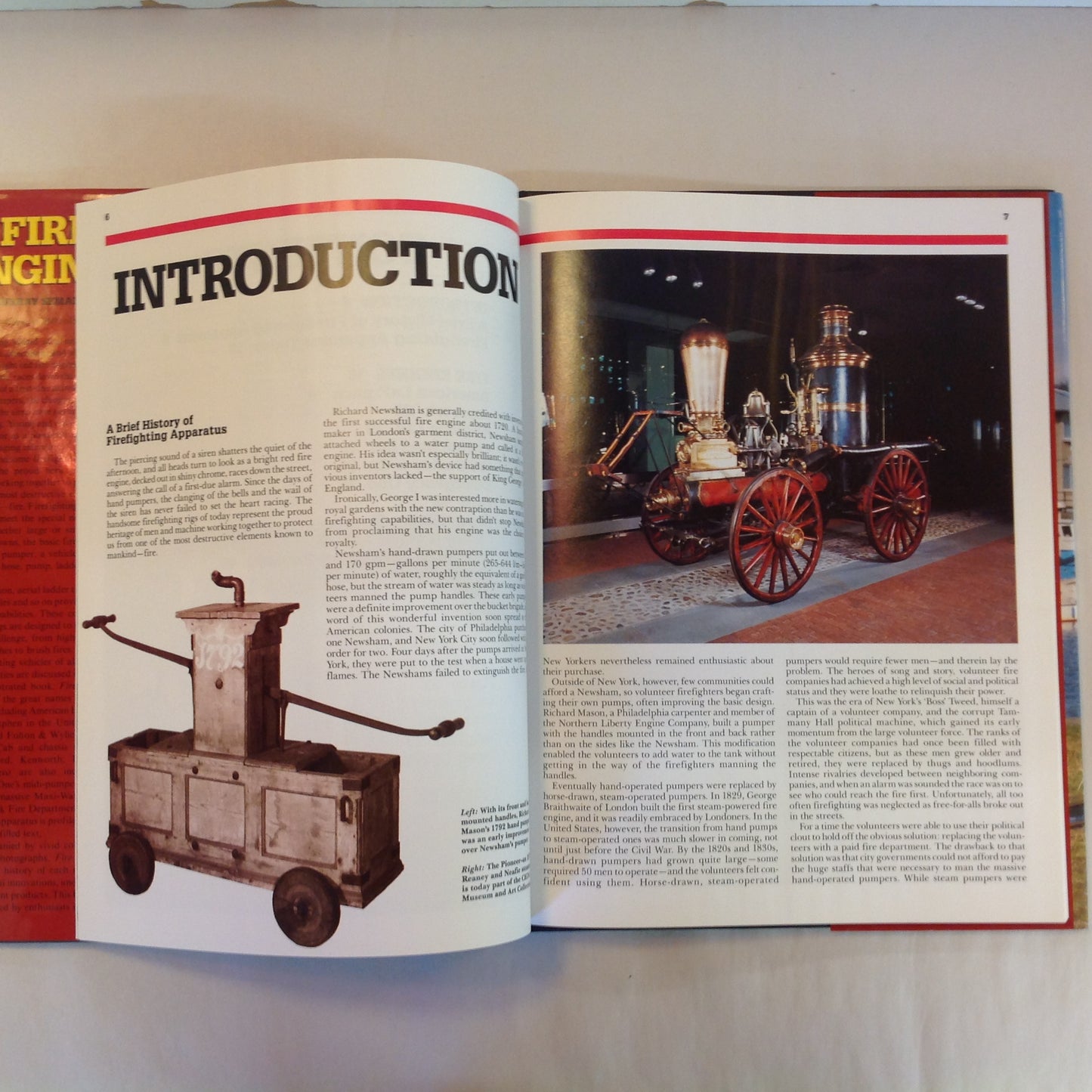 Vintage 1992 Pictorial Hardcover Fire Engines Murray Semancik
