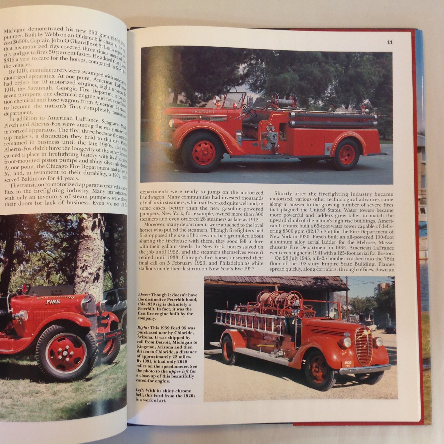 Vintage 1992 Pictorial Hardcover Fire Engines Murray Semancik