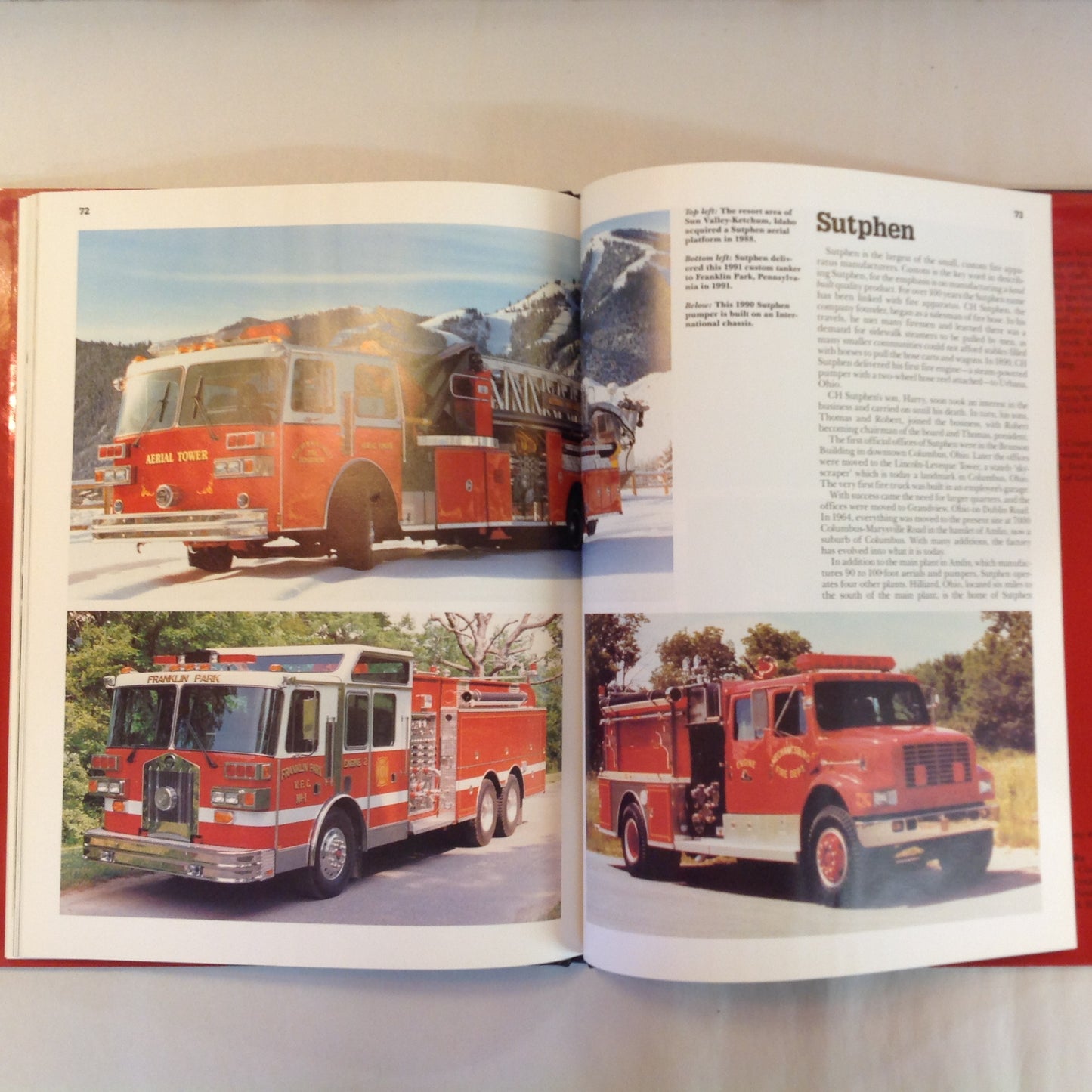 Vintage 1992 Pictorial Hardcover Fire Engines Murray Semancik