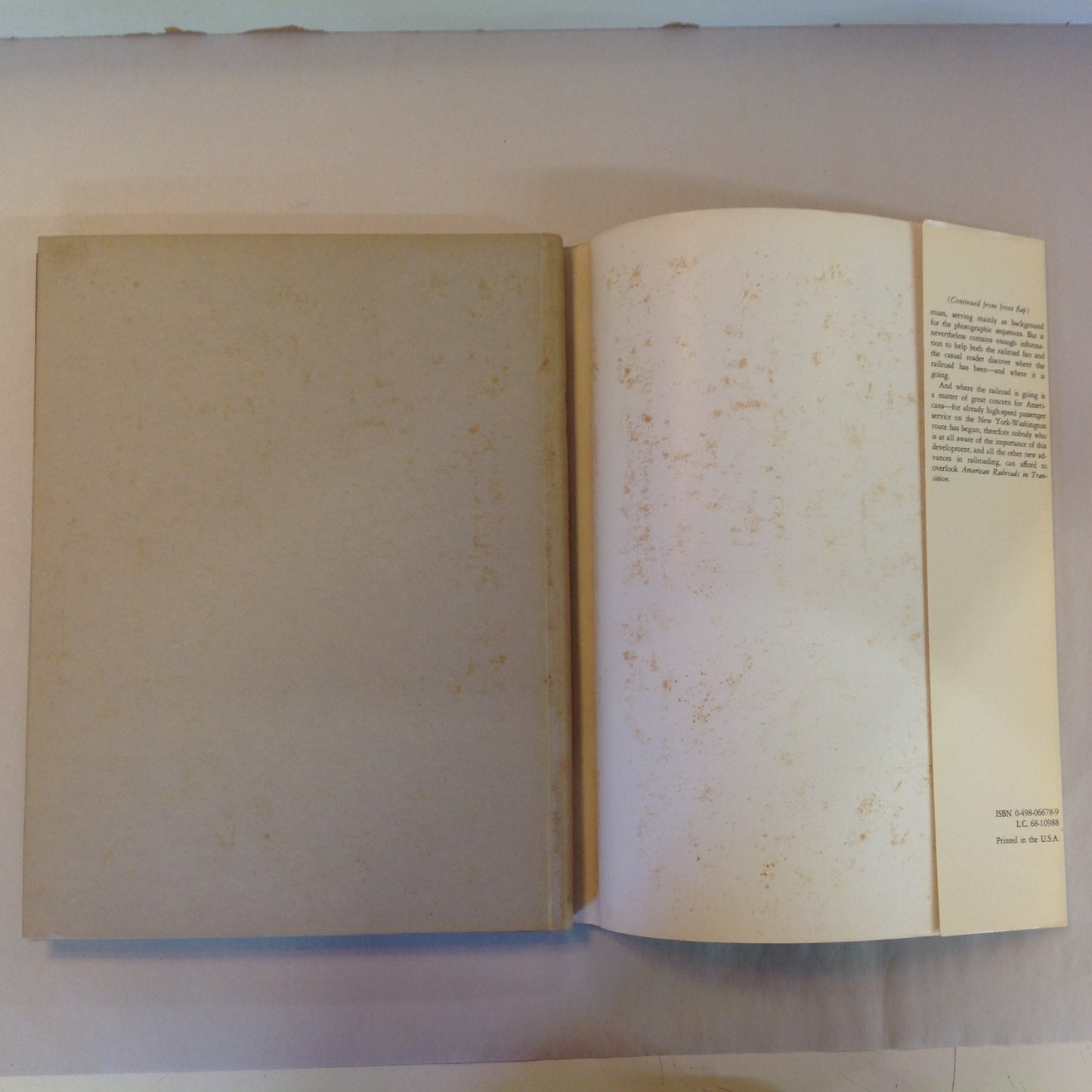Vintage 1968 Pictorial Hardcover American Railroads in Transition: The Passing of the Steam Locomotives Robert S. Carper