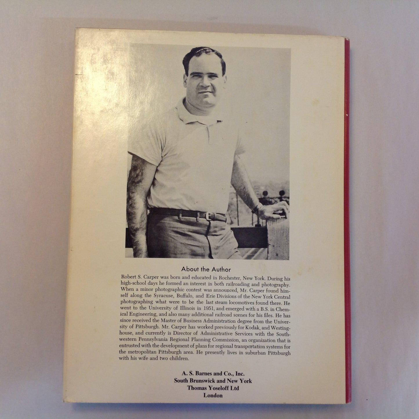 Vintage 1968 Pictorial Hardcover American Railroads in Transition: The Passing of the Steam Locomotives Robert S. Carper