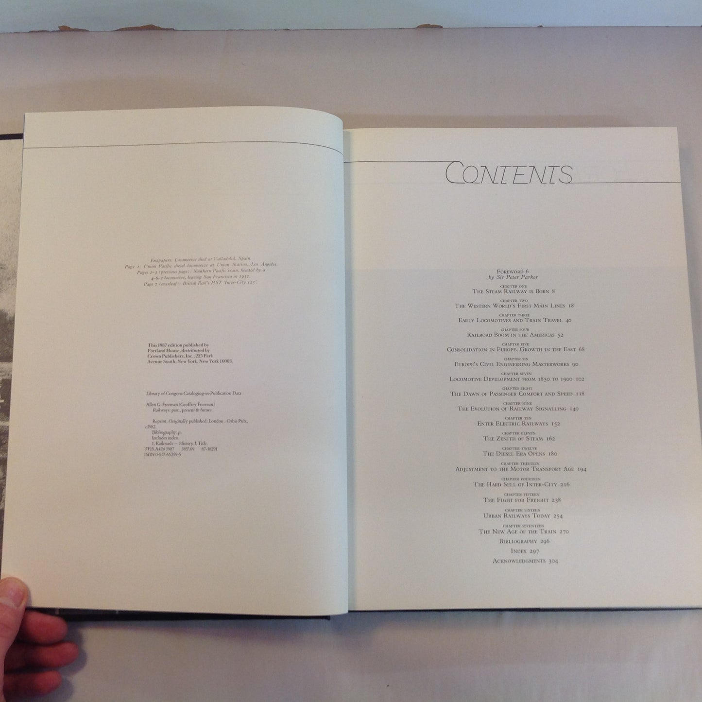 Vintage 1987 Pictorial Hardcover Railways: Past, Present & Future G. Freeman Allan