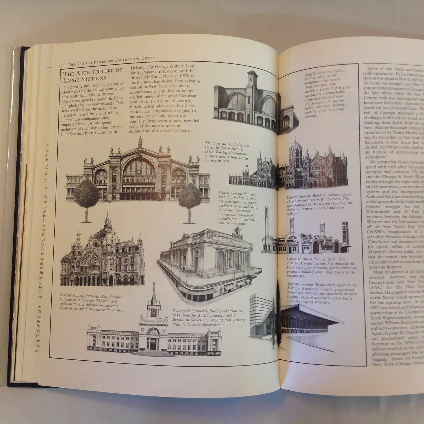 Vintage 1987 Pictorial Hardcover Railways: Past, Present & Future G. Freeman Allan