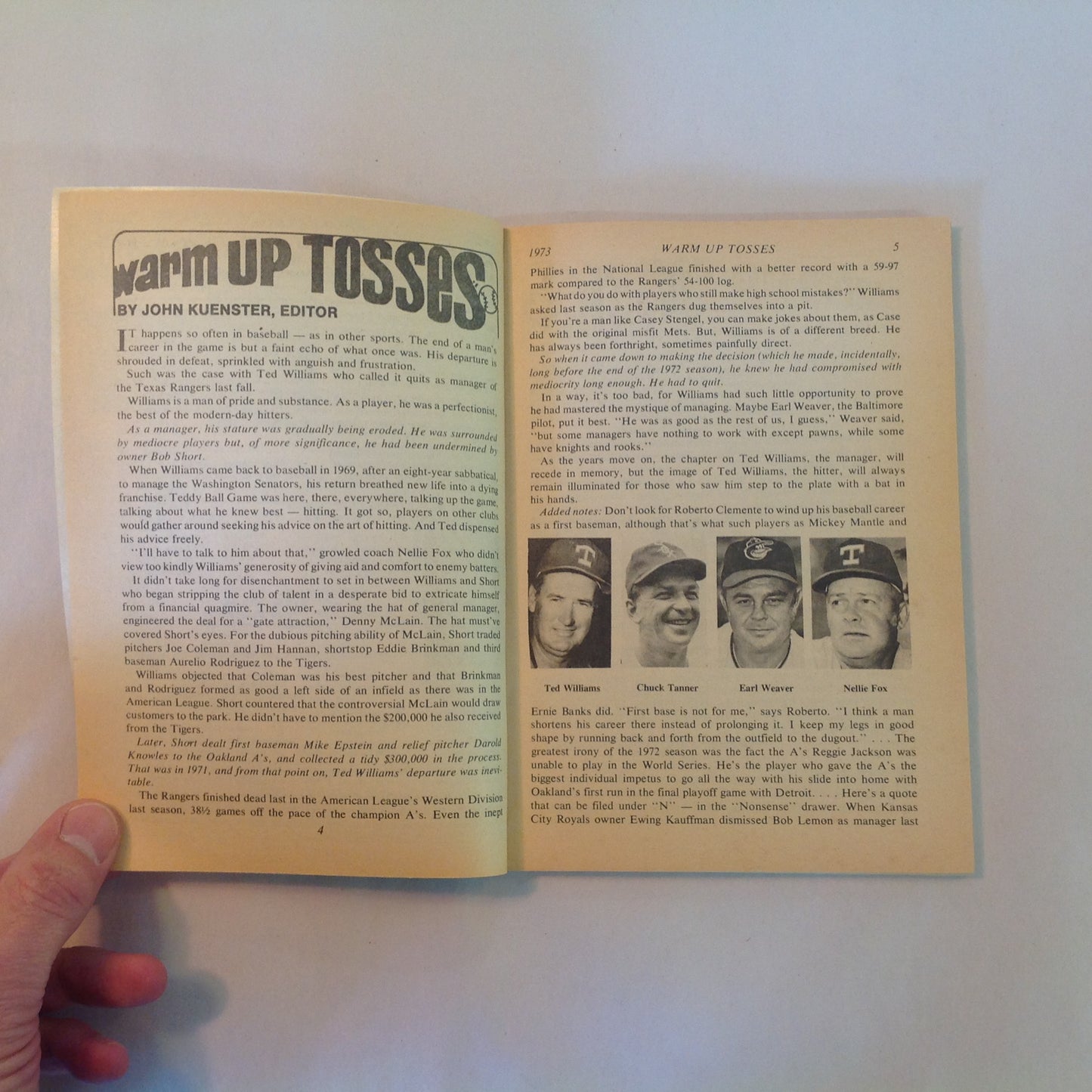 Vintage Jan 1973 Baseball Digest Magazine How the A's Curbed the Big Red Machine