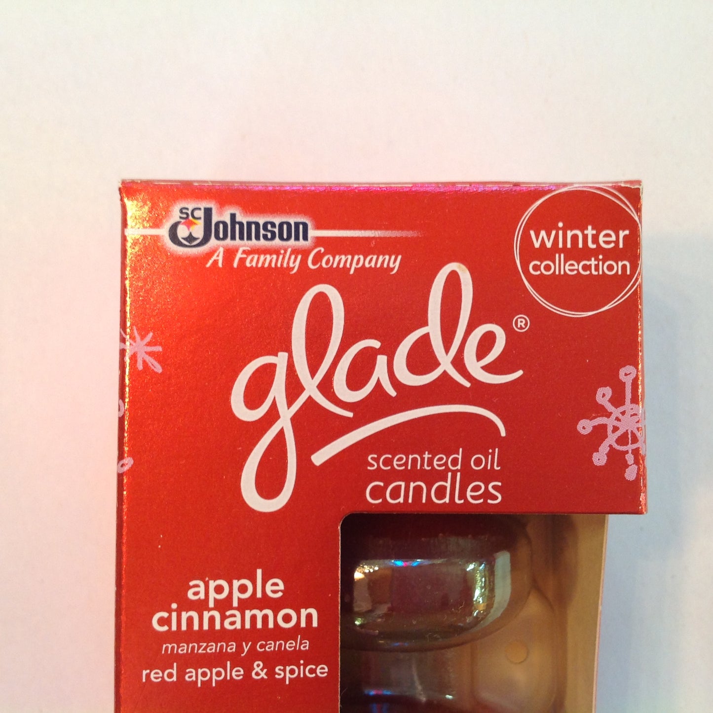 2012 NOS SC Johnson Glade Scented Oil Candles 4 Pack Refills Apple Cinnamon Holiday Scent