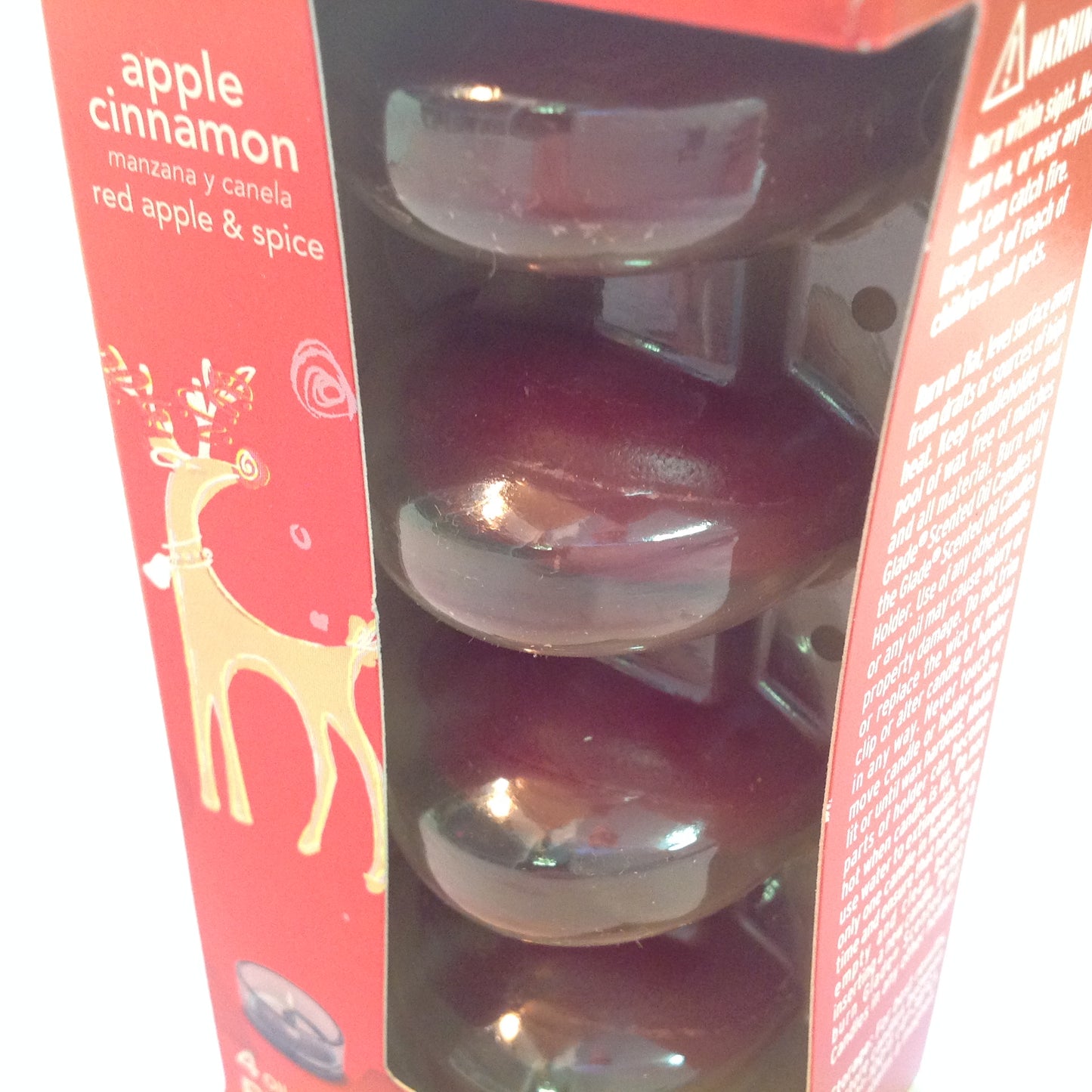2012 NOS SC Johnson Glade Scented Oil Candles 4 Pack Refills Apple Cinnamon Holiday Scent