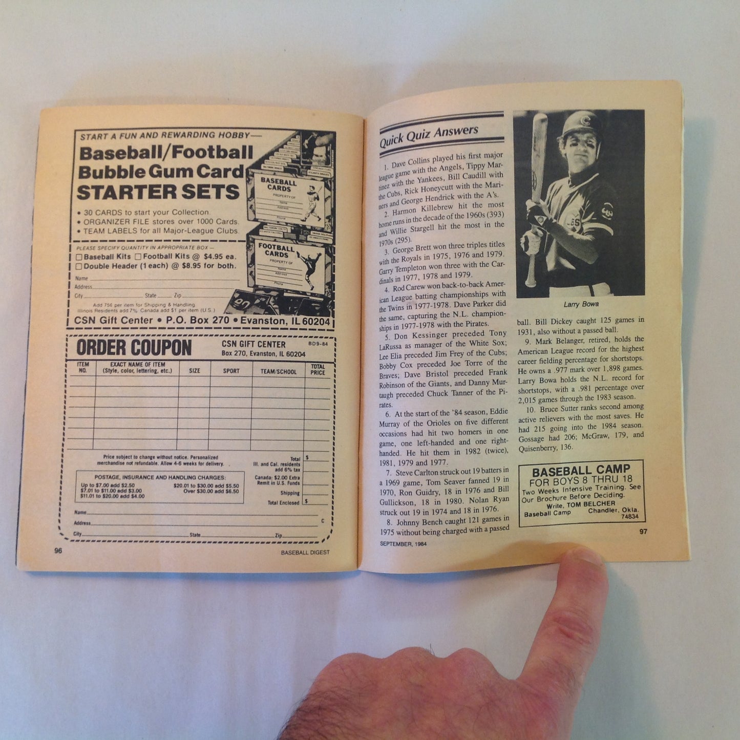 Vintage Sep 1984 Baseball Digest Magazine Padre Trio: Best Young Outfield in the Majors Martinez Gwynn McReynolds