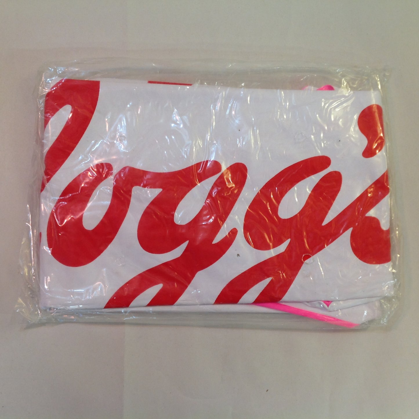 Vintage NOS  Novelty Beach Ball Kellogg's Pink Red White Sealed